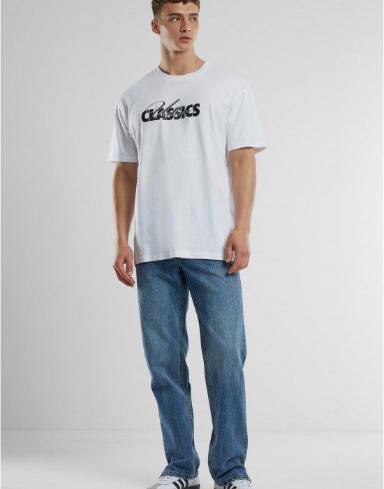 Мъжка тениска в бял цвят с лого Urban Classics Oversized