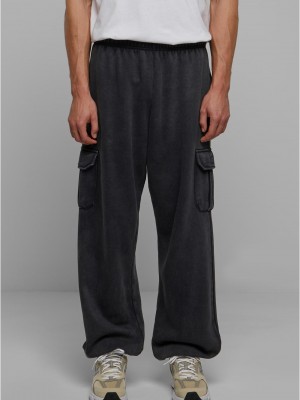 Мъжко долнище в черно Urban Classics Acid Washed