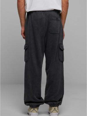 Мъжко долнище в черно Urban Classics Acid Washed