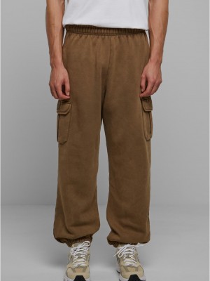 Мъжко долнище в кафяво Urban Classics Acid Washed Мъжко долнище в кафяво Urban Classics Acid Washed