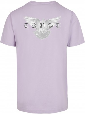 Мъжка тениска в лилав цвят Mister Tee Trust Dove