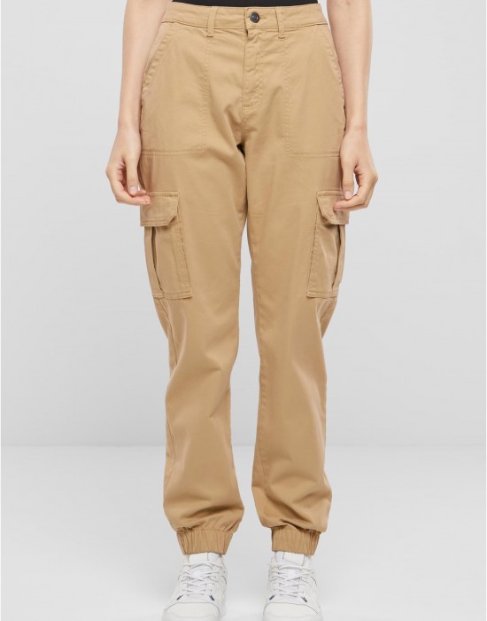 Дамски панталон в бежов цвят Urban Classics Ladies Pants Дамски панталон в бежов цвят Urban Classics Ladies Pants
