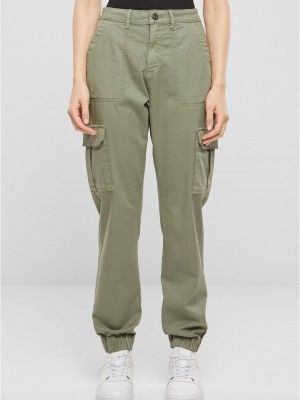 Дамски панталон в зелен цвят Urban Classics Ladies Pants