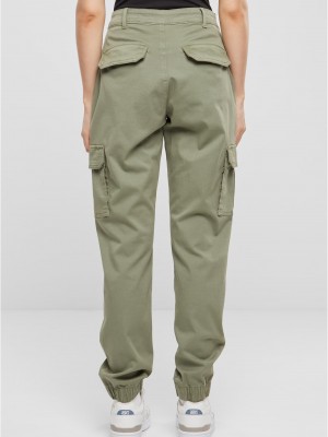 Дамски панталон в зелен цвят Urban Classics Ladies Pants