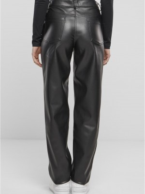 Дамски кожен панталон в черен цвят  Urban Classics