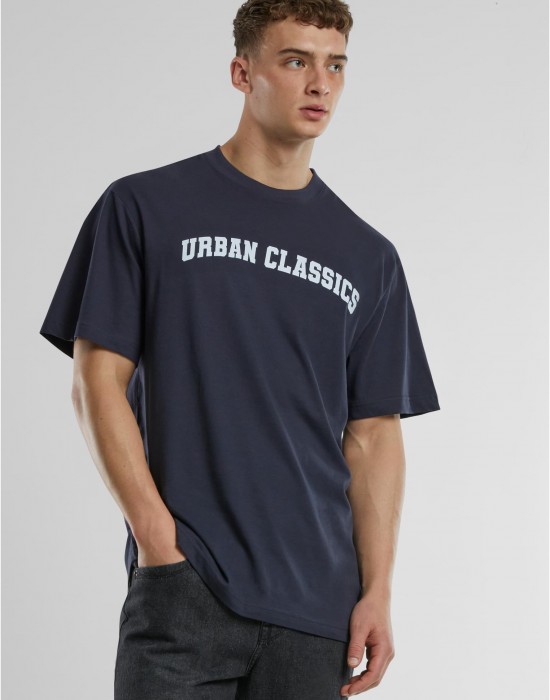 Мъжка тениска urban Classics UC College Logo navy