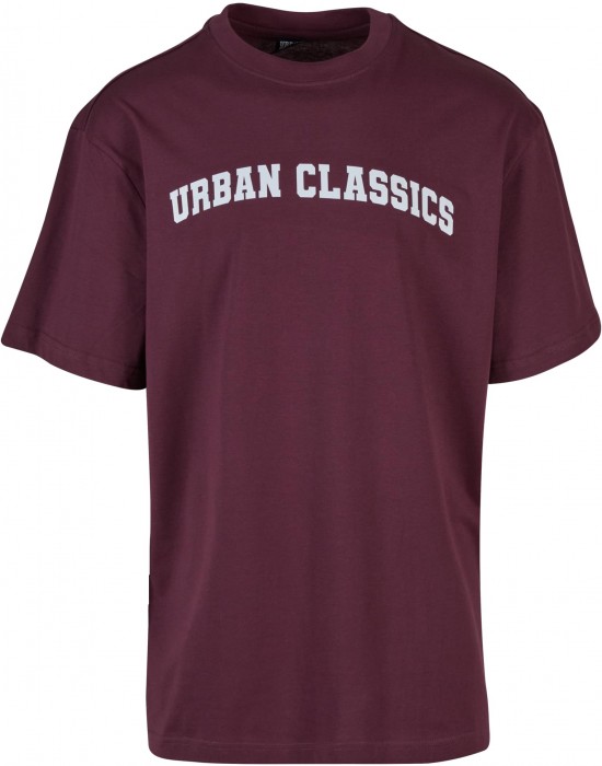 Мъжка тениска Urban Classics UC College Logo redwine