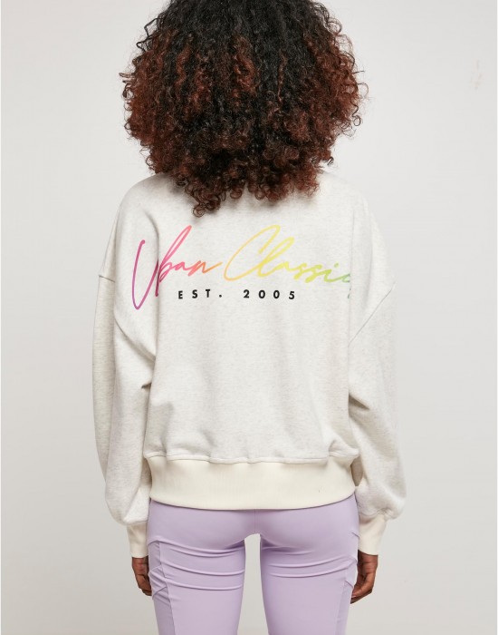 Дамска блуза в бяло Urban Classics Oversized Rainbow