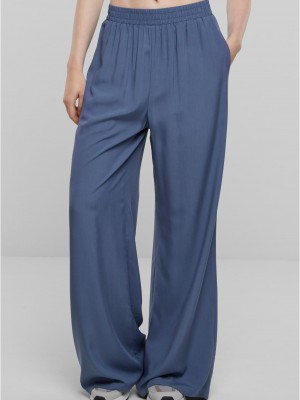 Дамски широк панталон в син цвят Urban Classics Ladies Pants