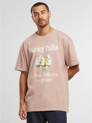 Мъжка розова тениска Urban Classics Money Talks Oversize