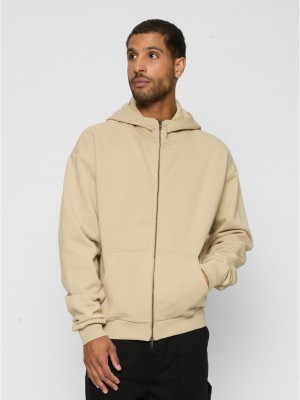 Мъжки суичър с висока яка в цвят пясък Urban Classics