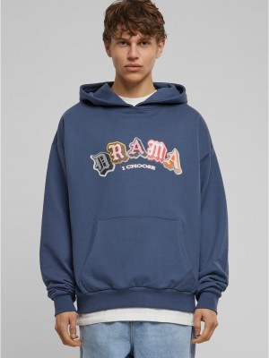 Мъжки суичър в синьо Mister Tee Drama I choose Oversize