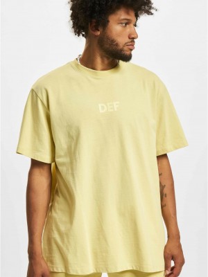 Мъжка тениска в жълт цвят DEF Roda 