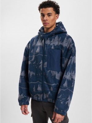 Мъжки суичър в син цвят Just Rhyse Snow Zip