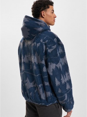 Мъжки суичър в син цвят Just Rhyse Snow Zip