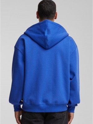 Мъжки суичър с качулка в син цвят DEF Zip Hoodie