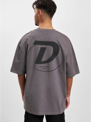 Мъжка тениска в цвят антрацит DEF Work