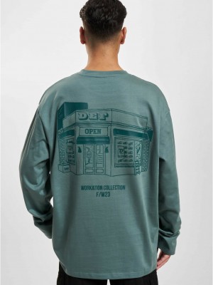 Мъжка блуза в зелено DEF Open  Мъжка блуза в зелено DEF Open