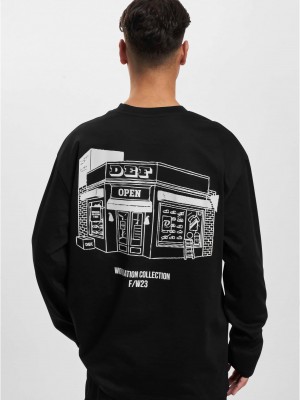 Мъжка блуза в черно DEF Open  Мъжка блуза в черно DEF Open