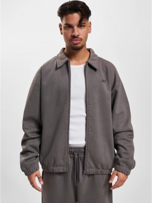 Мъжко яке с яка в цвят антрацит DEF Colllar Jacket