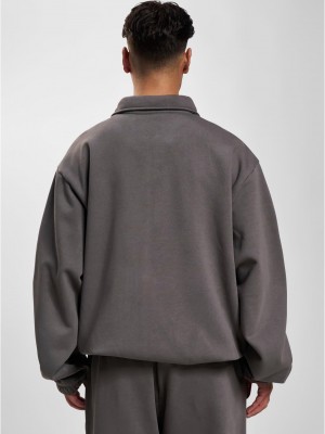 Мъжко яке с яка в цвят антрацит DEF Colllar Jacket