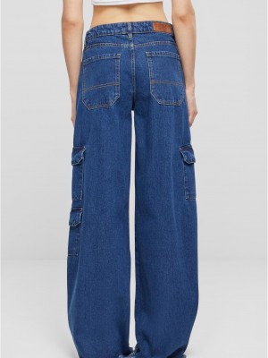Дамски широки дънки Urban Classics indigo washed