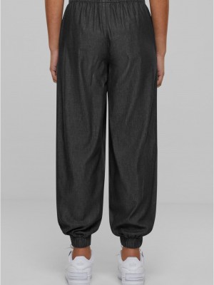 Дамски панталон в черно Urban Classics Denim Jogpants