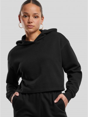Дамски къс суичър Urban Classics Terry Hoodie black