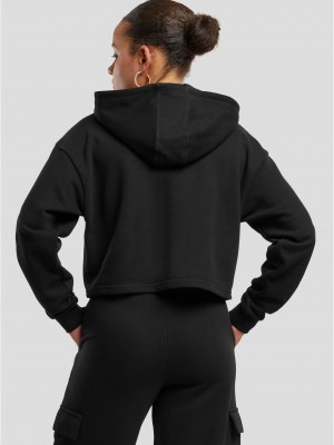 Дамски къс суичър Urban Classics Terry Hoodie black