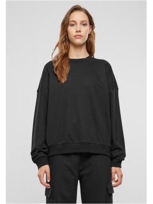 Дамска блуза Urban Classics Terry Crewneck black Дамска блуза Urban Classics Terry Crewneck black