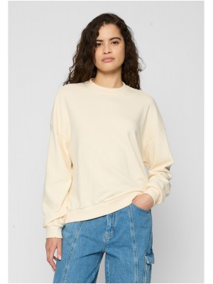 Дамска блуза Urban Classics Terry Crewneck whitesand
