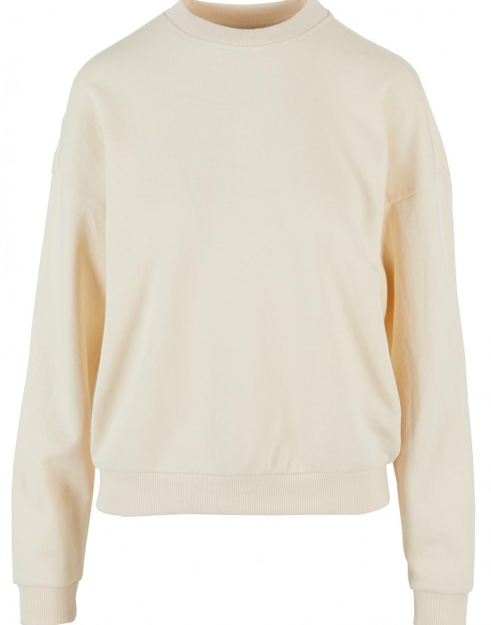 Дамска блуза Urban Classics Terry Crewneck whitesand