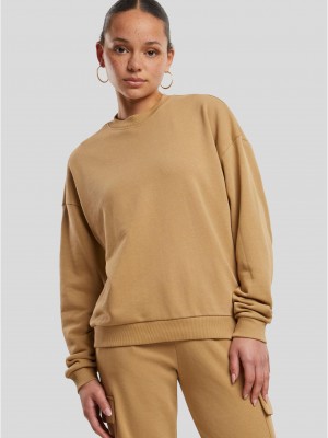 Дамска блуза Urban Classics Terry Crewneck unionbeige Дамска блуза Urban Classics Terry Crewneck unionbeige