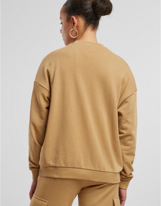 Дамска блуза Urban Classics Terry Crewneck unionbeige