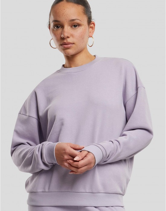 Дамска блуза Urban Classics Terry Crewneck dustylilac