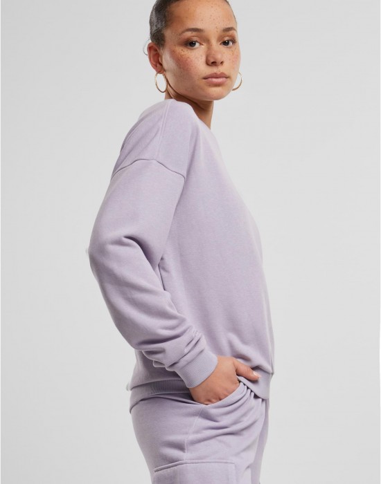 Дамска блуза Urban Classics Terry Crewneck dustylilac