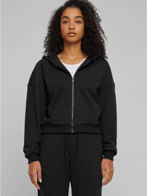 Дамски къс суичър в черен цвят Urban Classics