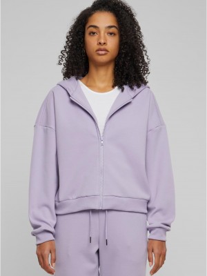 Дамски къс суичър в лилав цвят Urban Classics