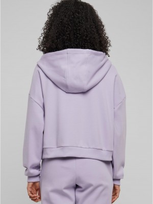 Дамски къс суичър в лилав цвят Urban Classics