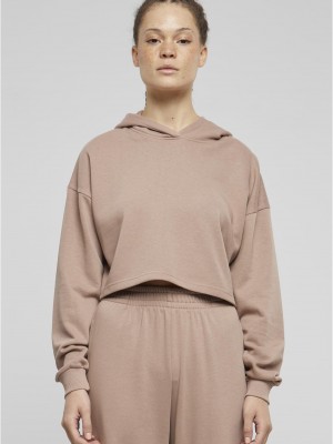 Дамски къс суичър Urban Classics Terry Hoodie duskrose