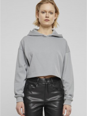 Дамски къс суичър Urban Classics Terry Hoodie lightasphalt