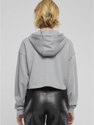 Дамски къс суичър Urban Classics Terry Hoodie lightasphalt
