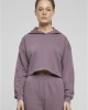 Дамски къс суичър Urban Classics Terry Hoodie fadedpurple