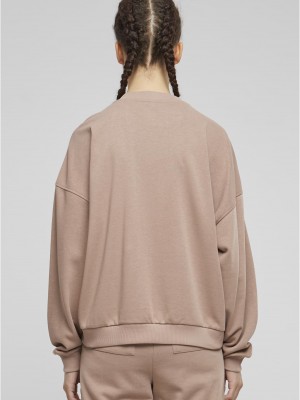 Дамска блуза Urban Classics Terry Crewneck duskrose Дамска блуза Urban Classics Terry Crewneck duskrose