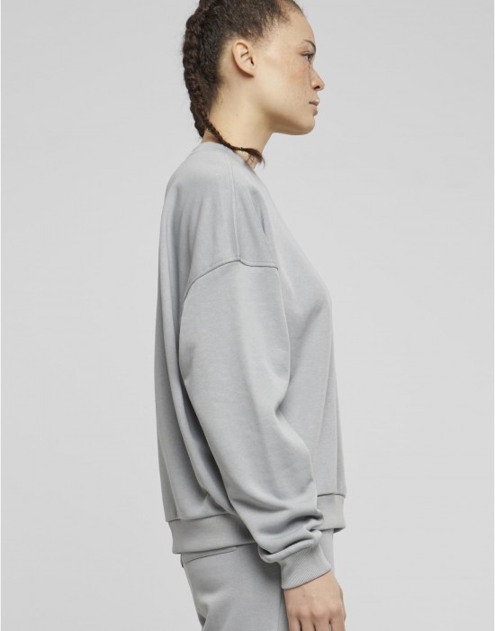 Дамска блуза Urban Classics Terry Crewneck lightasphalt