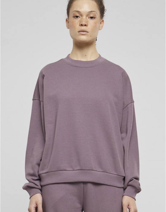 Дамска блуза Urban Classics Terry Crewneck fadedpurple