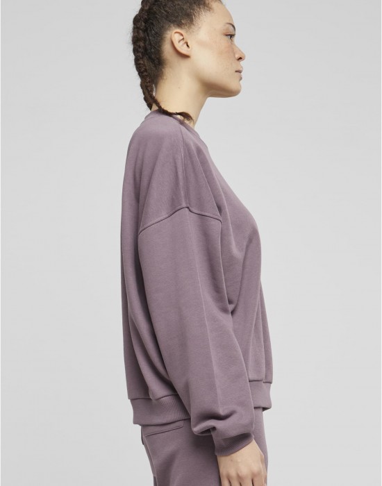 Дамска блуза Urban Classics Terry Crewneck fadedpurple