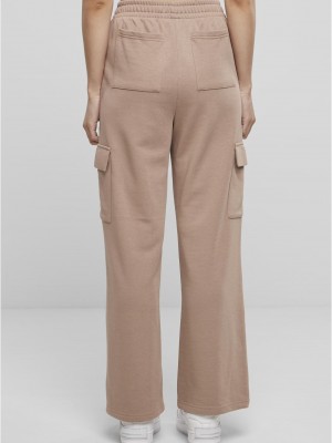 Дамски карго панталони Urban Classics Terry Sweat Pants duskrose