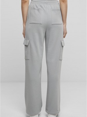 Дамски карго панталони Urban Classics Terry Sweat Pants lightasphalt