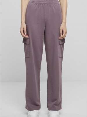 Дамски карго панталони Urban Classics Terry Sweat Pants fadedpurple